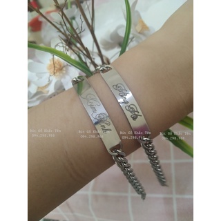 Lắc Tay Inox Cặp Đôi ( khắc Theo Yêu Cầu)