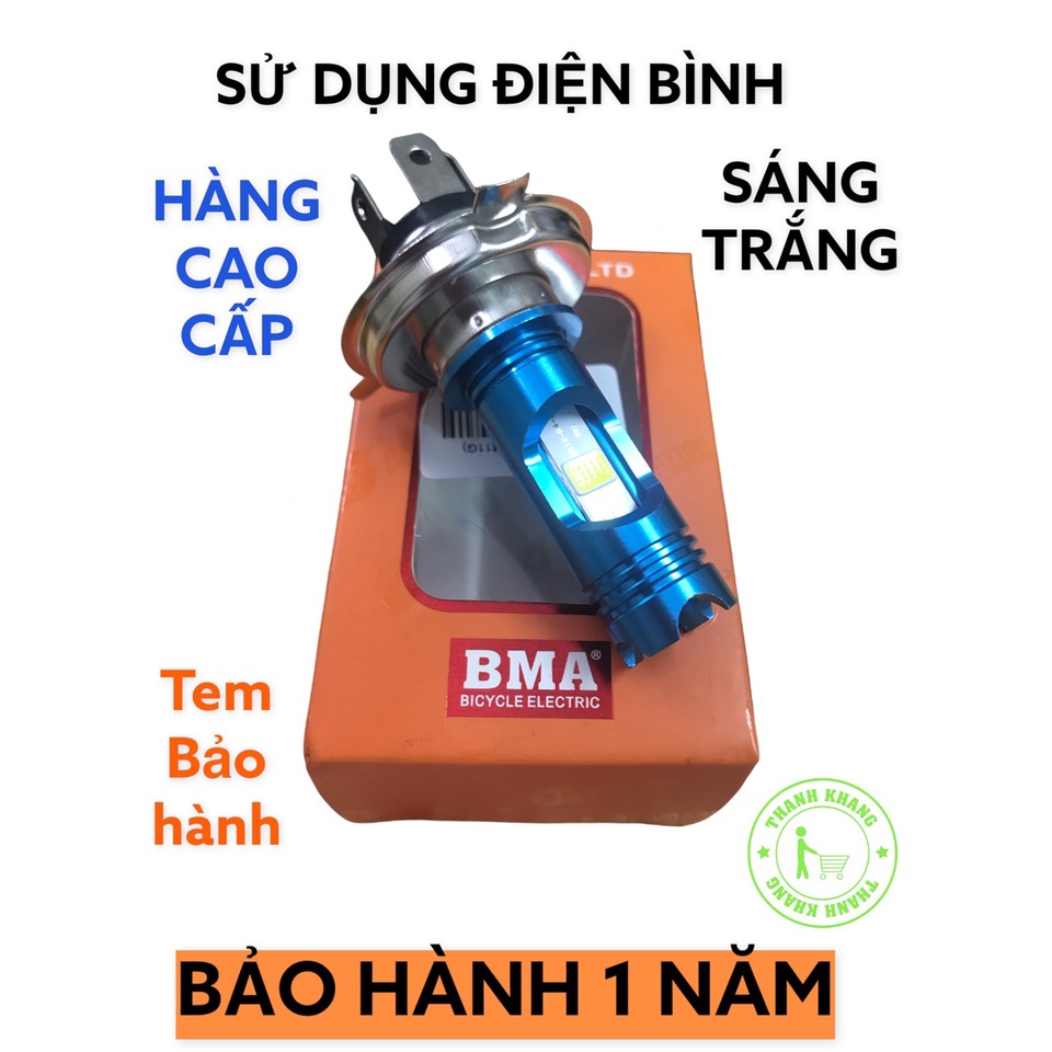 Đèn pha led BMA H4 M11G chính hãng siêu sáng bảo hành 1 năm gắn pha xe máy Thanh Khang