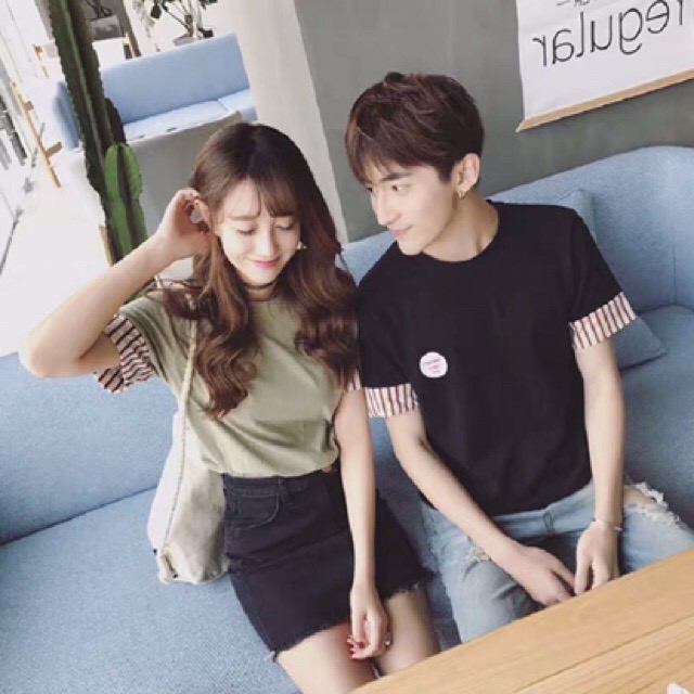 Áo Thun tay lỡ form rộng sọc tay