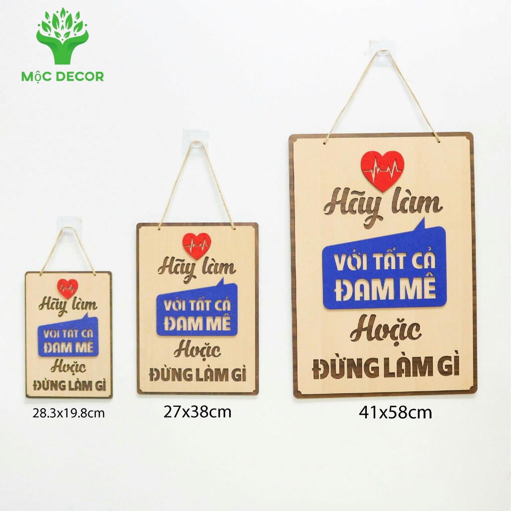 (TẶNG MÓC TREO)Bảng Gỗ Khẩu Hiệu, Slogan BÁN HÀNG - CẢM ƠN Treo Tường Tạo Động Lực,Trang Trí Văn Phòng MỘC DECOR KH41