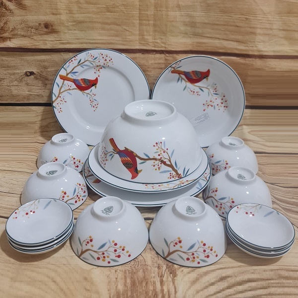 bộ bàn ăn cao cấp sứ Minh Long 18 món Quả Đầu Mùa - bộ bàn ăn cao cấp sứ minh long