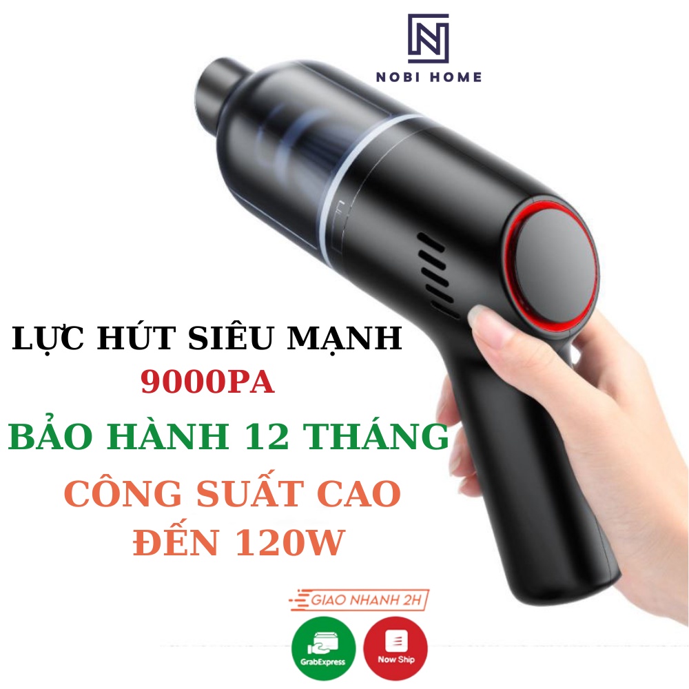Máy Hút Bụi Cầm Tay Mini Không Dây Hút Cực Mạnh Nobihome LT-101C , máy hút bụi giường mini cầm tay hút siêu khỏe