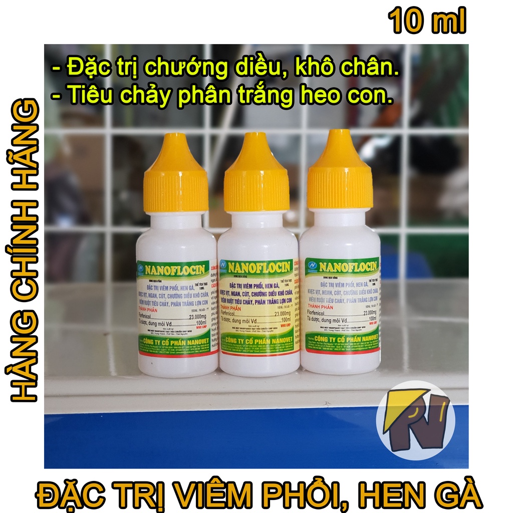 HEN KHẸC, SỖ MŨI GÀ ĐÁ - NANOFLOCIN 10ML