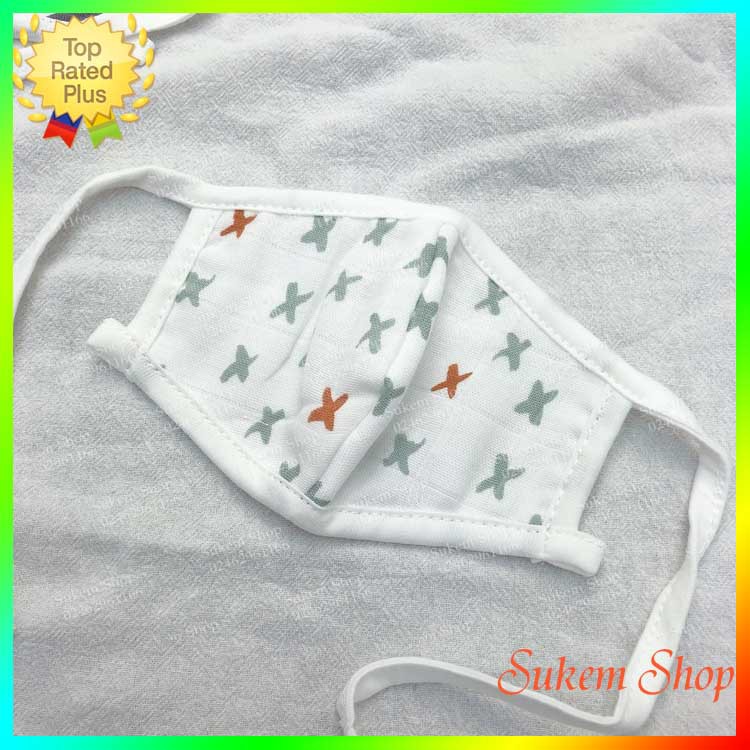 Khẩu trang vải cho bé set 3c