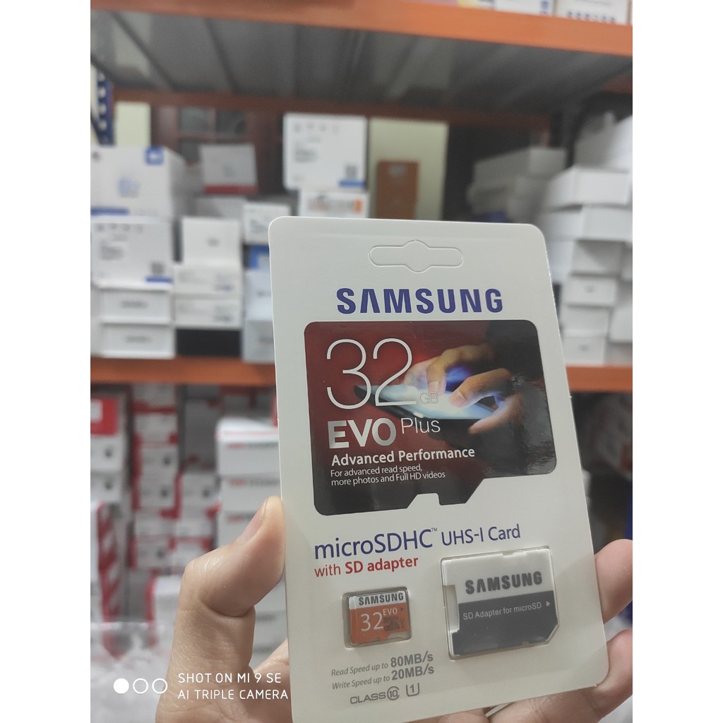 Thẻ nhớ MicroSDHC Samsung Evo Plus 32GB UHS-I U1 95MB/s (Đỏ) + Tặng Adapter Samsung Bảo hành chính hãng