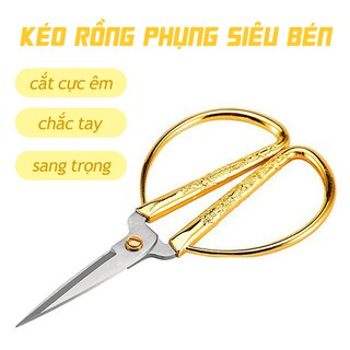 Kéo rồng phụng cán vàng 19cm inox siêu bền