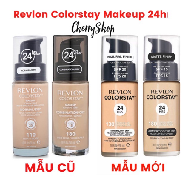 [Giá Sốc/Hàng Mỹ] Kem Nền Revlon Colorstay Makeup 24hrs (30ml) Mẫu cũ và Mẫu mới