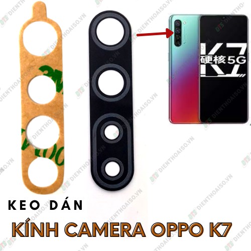 Kính camera oppo k7 kèm keo dán