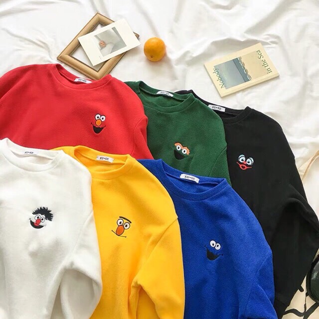 (Mua 1 tặng 1 phần quà) Áo quảng châu nam & nữ ,unisex,ulzzang,có ngoại cỡ ,BIGsize ,nỉ bông cao cấp,sweater logo thú