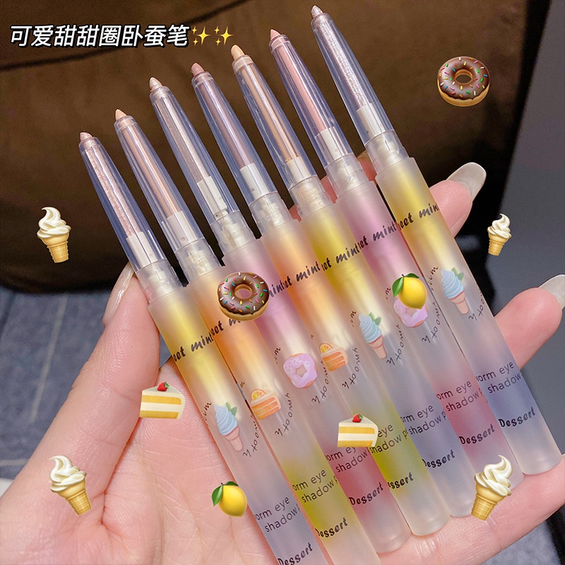 SWEET MINT Bút Nhũ Mắt Bút Sáp Nhũ Tạo điểm Nhấn Quanh Mắt Sweet Mint Dessert Silkworm Eye Shadow Pen