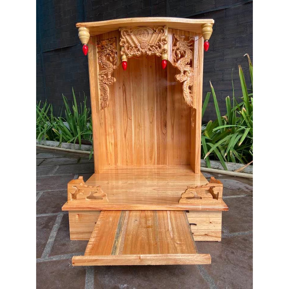 Bàn thờ thần tài ông địa ngang 56cm - Đồ Gỗ Vinh