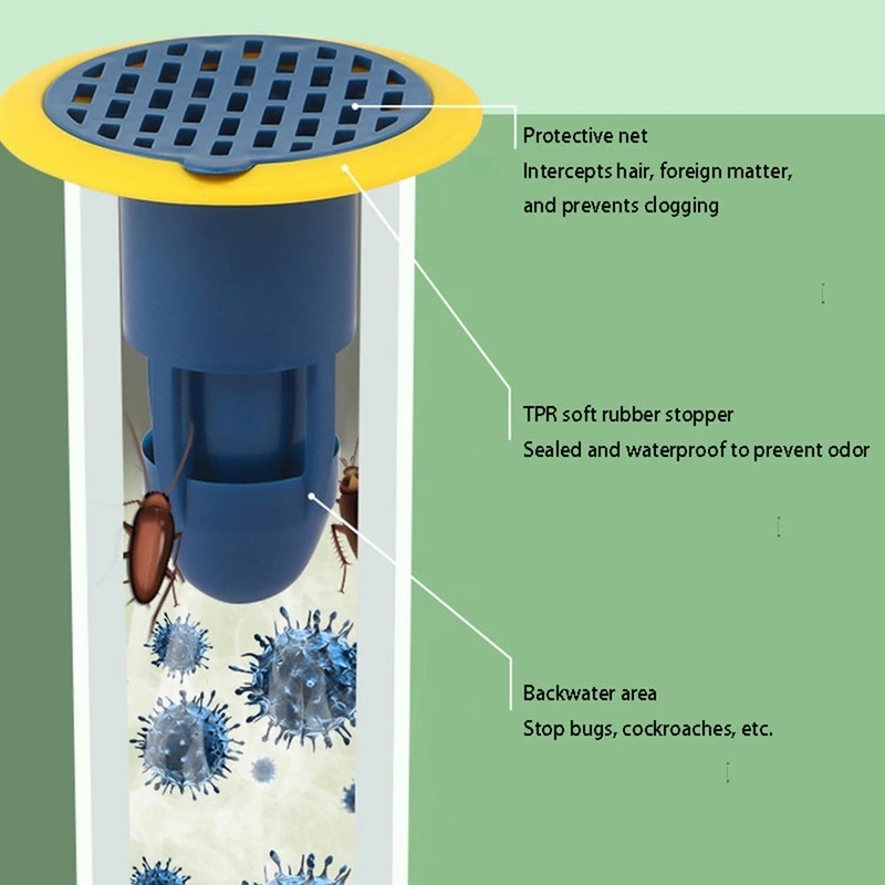 Nắp Đậy Cống Thoát Nước Bằng Silicone Chống Mùi Hôi Tiện Dụng