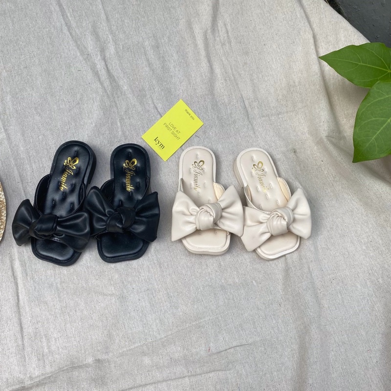 Giày dép mũi vuông quai nơ cho bé gái G829