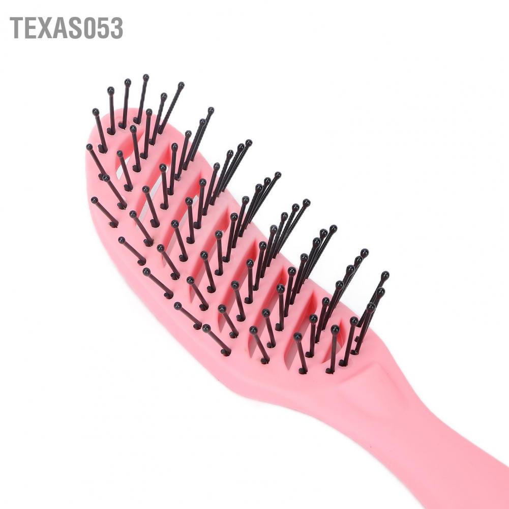 Texas053 Lược chải tóc Meniscus ướt và khô nylon tạo kiểu Làm massage