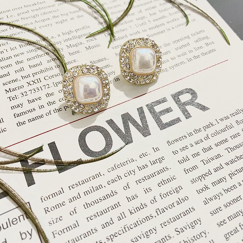 Khuyên Tai Kim Bạc 925 Đính Đá Opal Siêu Sáng Bóng Thanh Lịch Thời Trang Hàn Quốc Cho Nữ