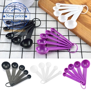 Bộ 5 thìa đong B2P6 bằng nhựa tiện lợi cho làm bánh nhà bếp
