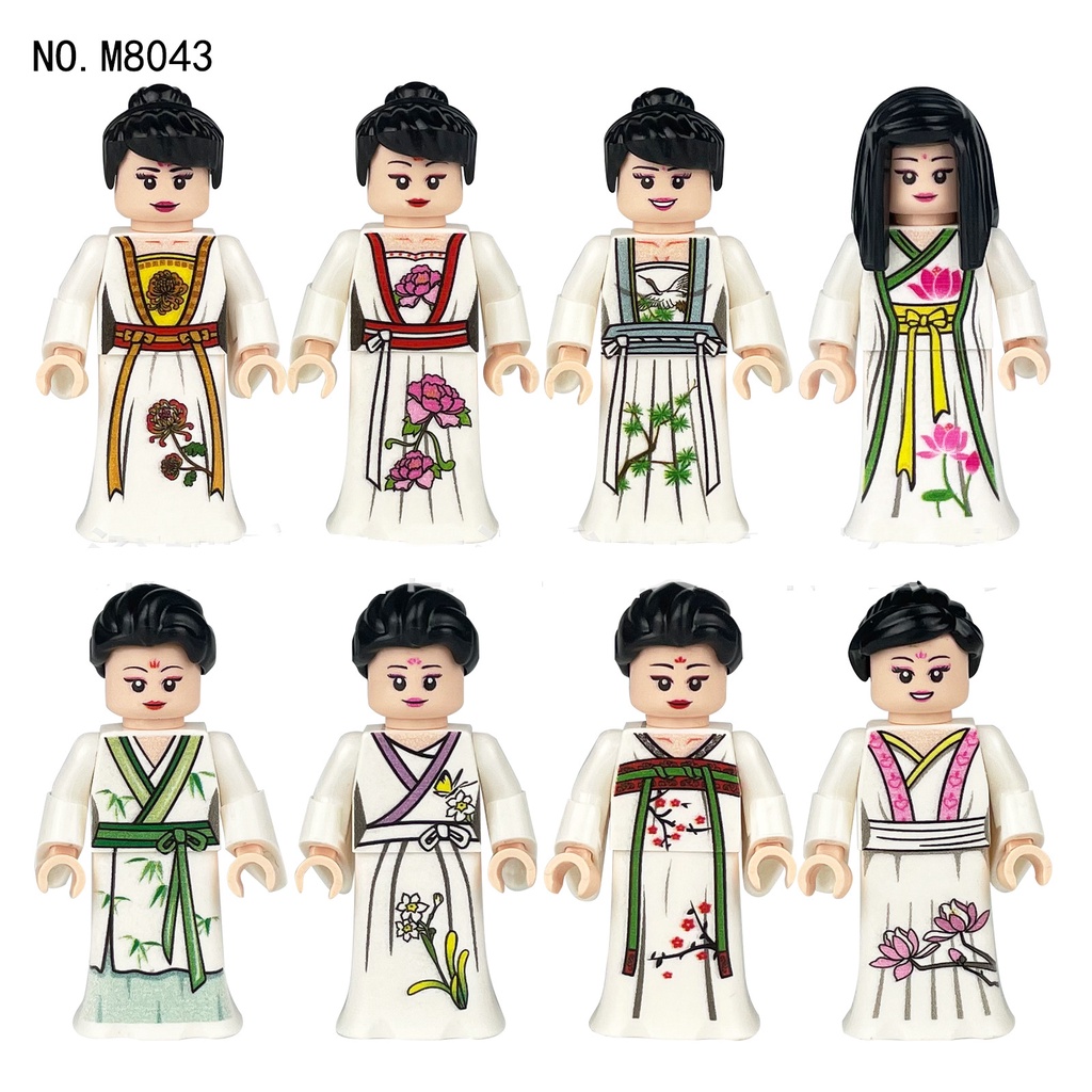COMBO 8 Minifigures Các Nhân Vật Thiếu Nữ Xinh Đẹp M8043 - Đồ Chơi Lắp Ráp Mini