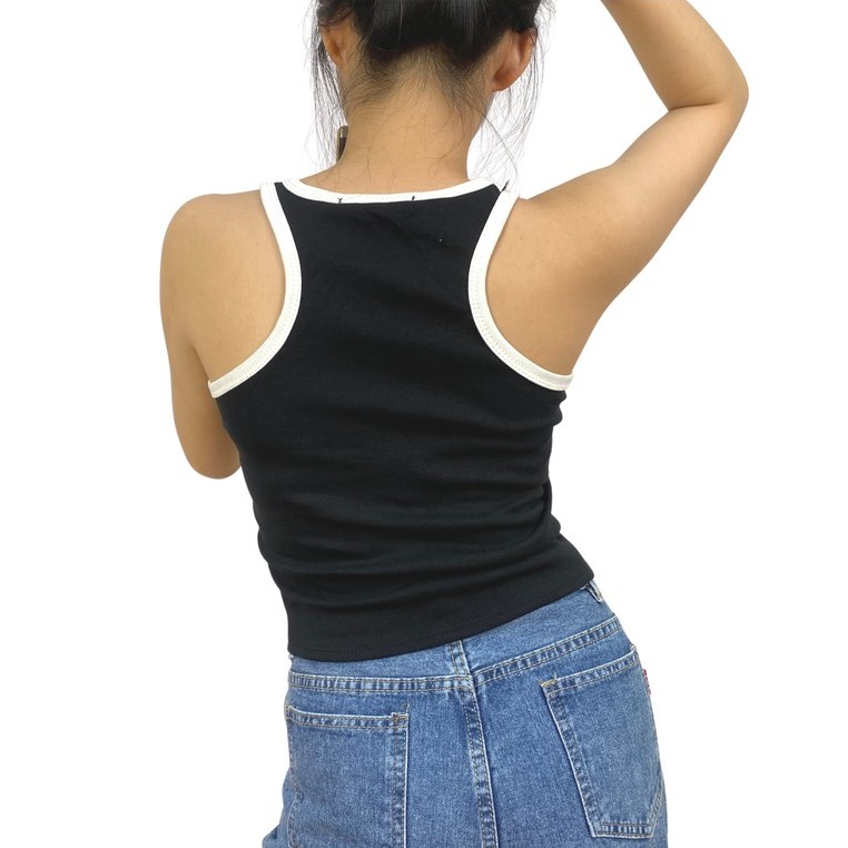 [Mã LUZAA10 giảm 10K] Áo croptop thể thao thun 3 lỗ in số