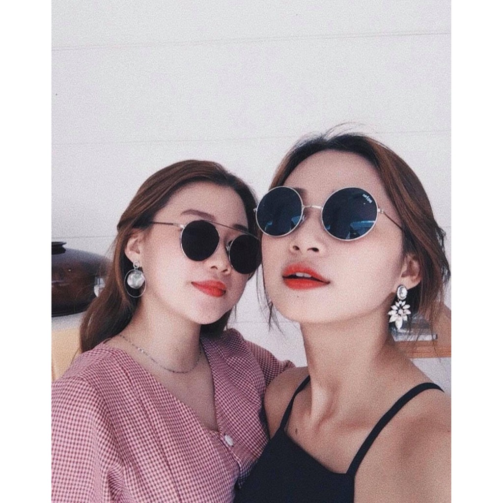 Freeship - Mắt kính nam nữ kính thầy bói mặt tròn siêu ngầu- BÓI