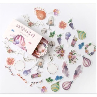 Hộp 40 stickers miếng dán trang trí sổ tay
