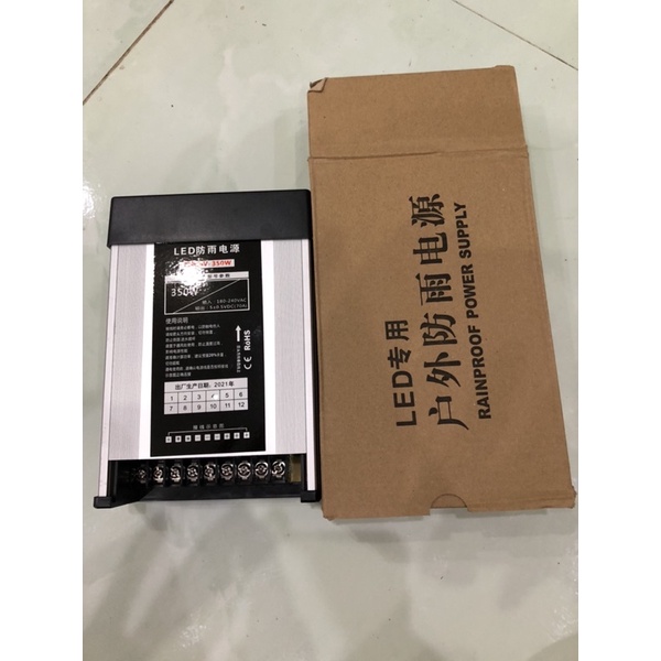 Nguồn 5v70a vỏ nhôm ngoài trời trống nhiễu led, dùng làm led pháo hoa