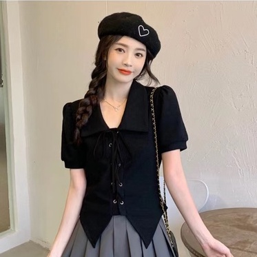 Áo Thun Tay Ngắn Dáng Ôm Phong Cách Thời Trang Hàn Quốc Cho Nữ