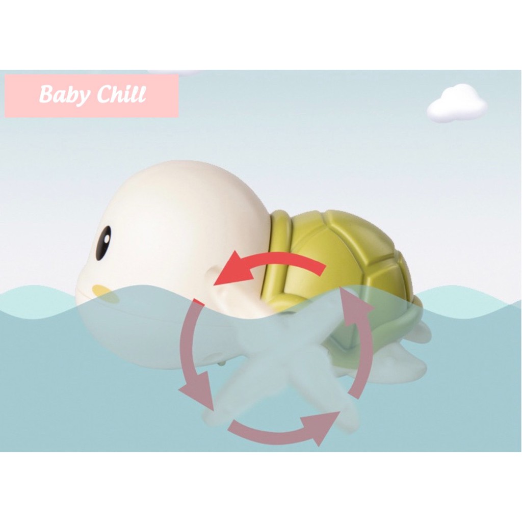 Rùa con bơi lội - Rùa bơi chậu tắm cho bé - Baby Chill