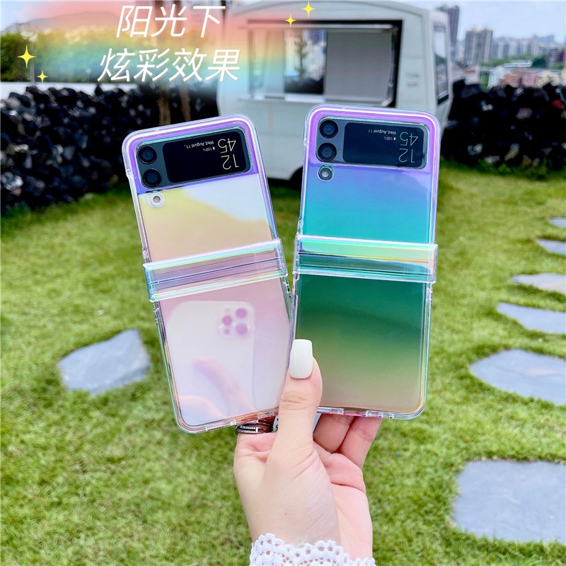 Ốp Điện Thoại Dạng Vali Trong Suốt Ánh Laser Chống Sốc Cho Samsung Galaxy Z Flip 4 Z Flip 3 Z Flip / Samsung Z Flip 4 Z Flip 3 Z Flip