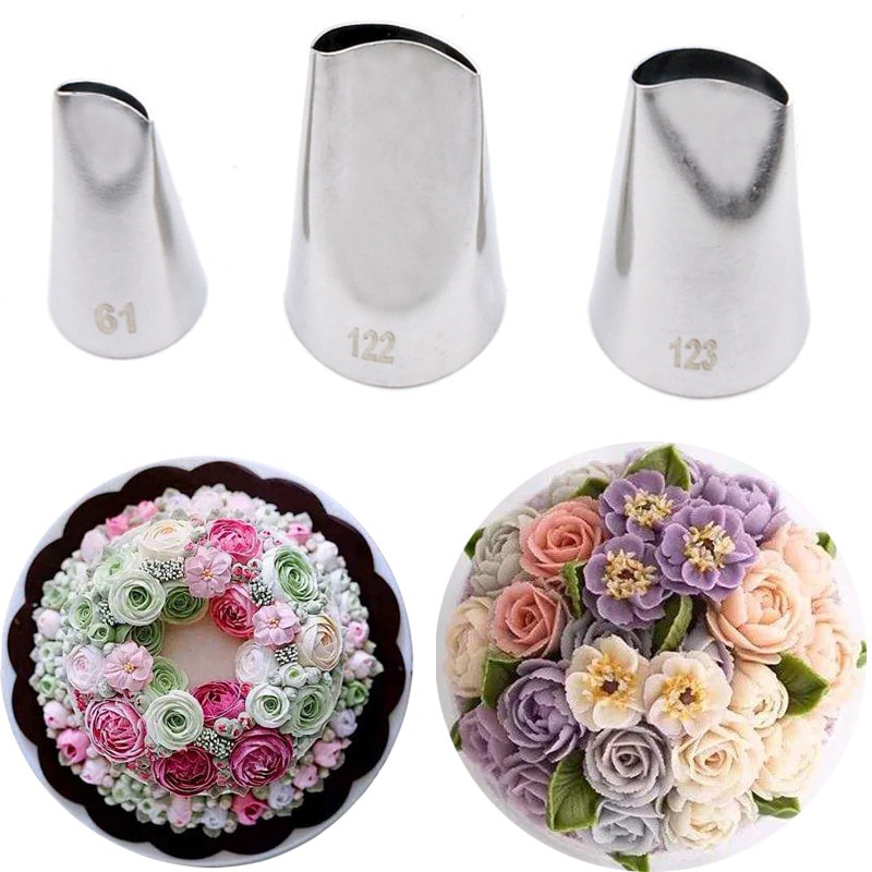 Set 3 đầu trang trí kem cho bánh