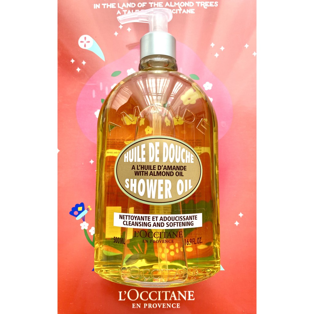 [BILL US/FR] Dầu Tắm Hạnh Nhân L'Occitane Almond Shower Oil [CHAI LỚN] 500ml