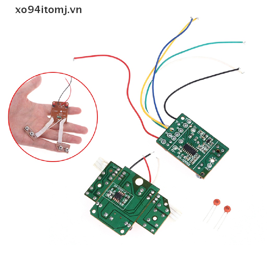 Set 2 Bảng Mạch Truyền Nhận Tín Hiệu Điều Khiển Từ Xa xo94itomj 4CH RC Cho Xe Ô Tô Đồ Chơi