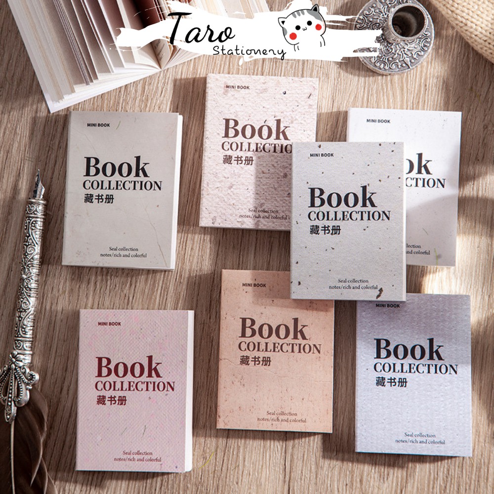 Sổ mini book 60 tờ chất liệu giấy vintage Taro Stationery