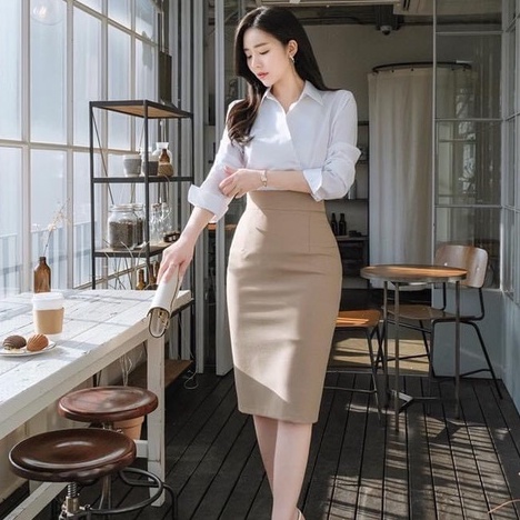 Áo sơ mi nữ vạt chéo tay dài thương hiệu COCOA, áo sơ mi công sở siêu đẹp SM4