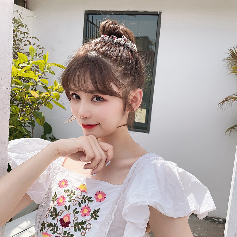 Dây Buộc Tóc Đuôi Ngựa Bằng Vải Satin Phong Cách Hàn Quốc