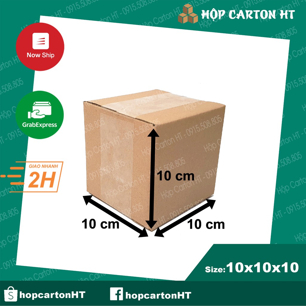 10x10x10 Hộp carton, thùng giấy cod gói hàng, hộp bìa carton đóng hàng giá rẻ