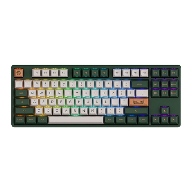 Bàn phím cơ máy tính không dây có dây gaming mini led giá rẻ chính hãng cao cấp bluetooth AKKO 5087B World Tour London B
