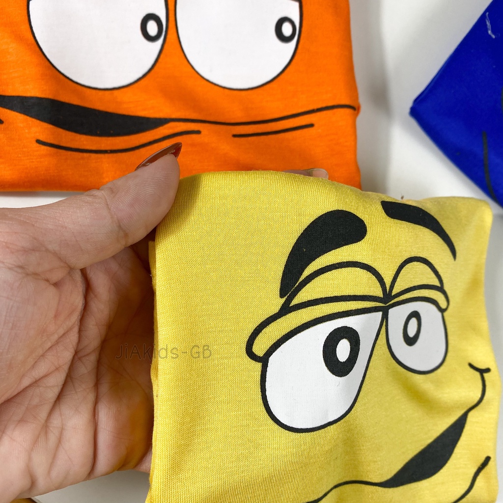 Bộ Cộc Tay Quần Dài THUN LẠNH MINKYMOM In Hình Mặt Biểu Cảm Cho Bé TN-IN86