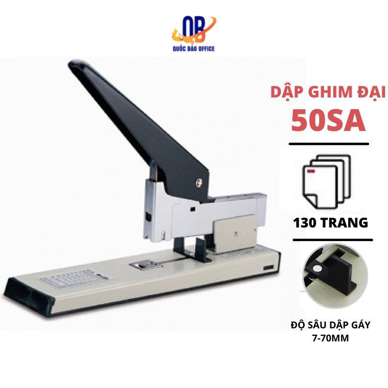 Dập ghim đại KW-TriO 50SA cỡ lớn - Hàng Chính Hãng - Máy dập ghim đại dập 130 tờ - 1 chiếc