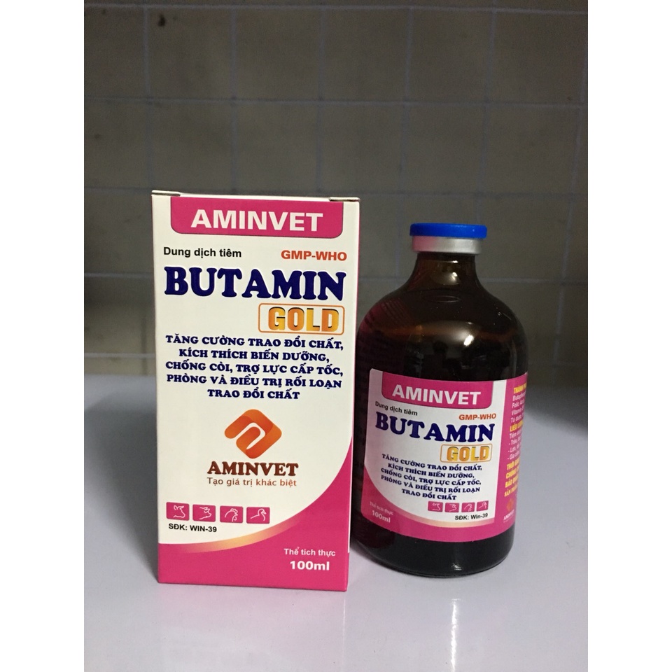 Butamin  tăng cường trao đổi chất cho chó, mèo, trâu, bò, lợn, gà, chim