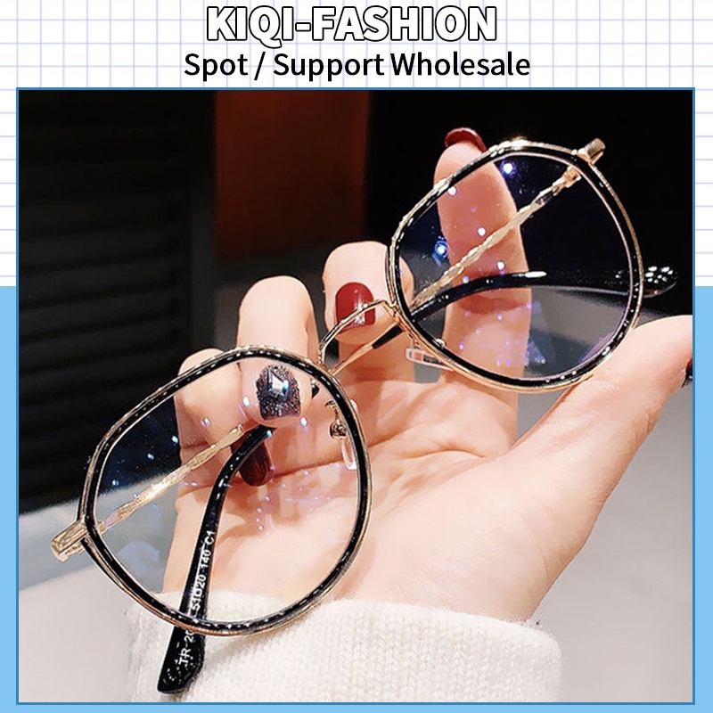 Kính Chống Bức Xạ Gọng Lớn Thời Trang Hàn Quốc Cổ Điển Cho Nam Và Nữ