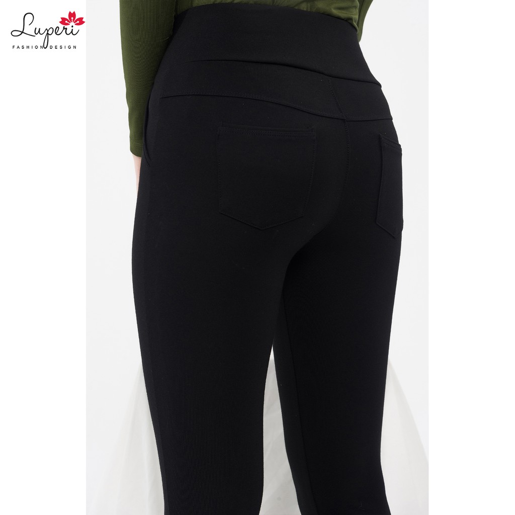 Quần legging cạp cao gel bụng đính cúc trên cạp cách điệu Luperi LP529 | BigBuy360 - bigbuy360.vn