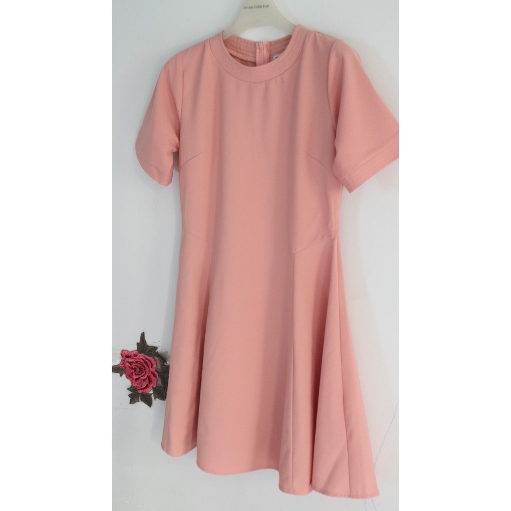 Đầm cát thái dáng xòe (3 màu, kèm hình thật)