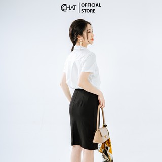Chân váy ôm cạp cài 3 cúc CCHAT