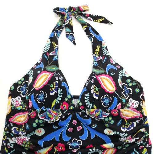 Đồ bơi nữ Gibson Latimer cổ yếm đen in hoa nhiều màu 8DGD382M ( TH8956 ) | BigBuy360 - bigbuy360.vn