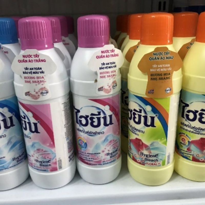 Tẩy quần áo màu và áo trắng thái hygiene màu nắp tùy đợt hàng
