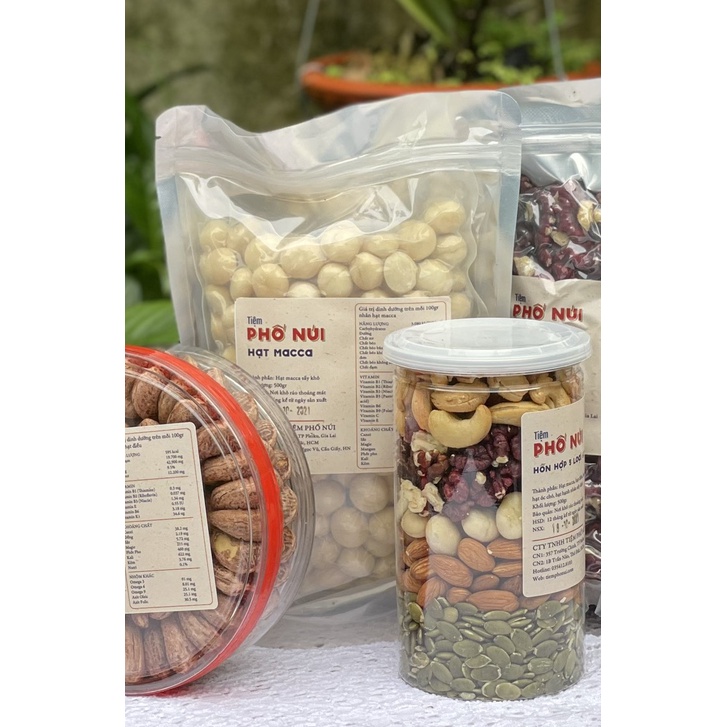 Nhân Macca (Nhân Mắc ca cách vỏ) Thiên Nhiên Tiệm Phố Núi 500gram