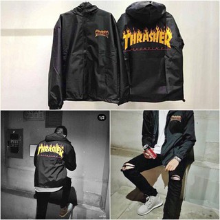ÁO KHOÁC DÙ Thrasher Lửa - M12 [Có Ảnh Thật]