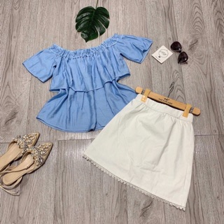 Set áo trễ vai, chân váy ( Mai Trang 4/31)