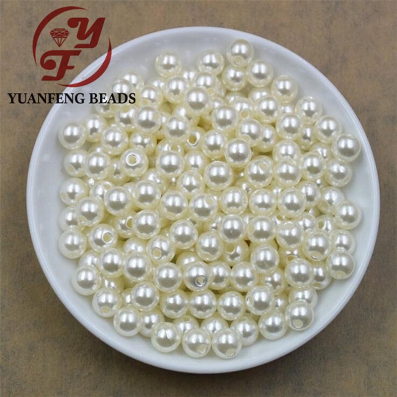 Hạt ngoctrai nhân tạo loại bóng đẹp có lỗ nhiều size, Nguyên liệu diy