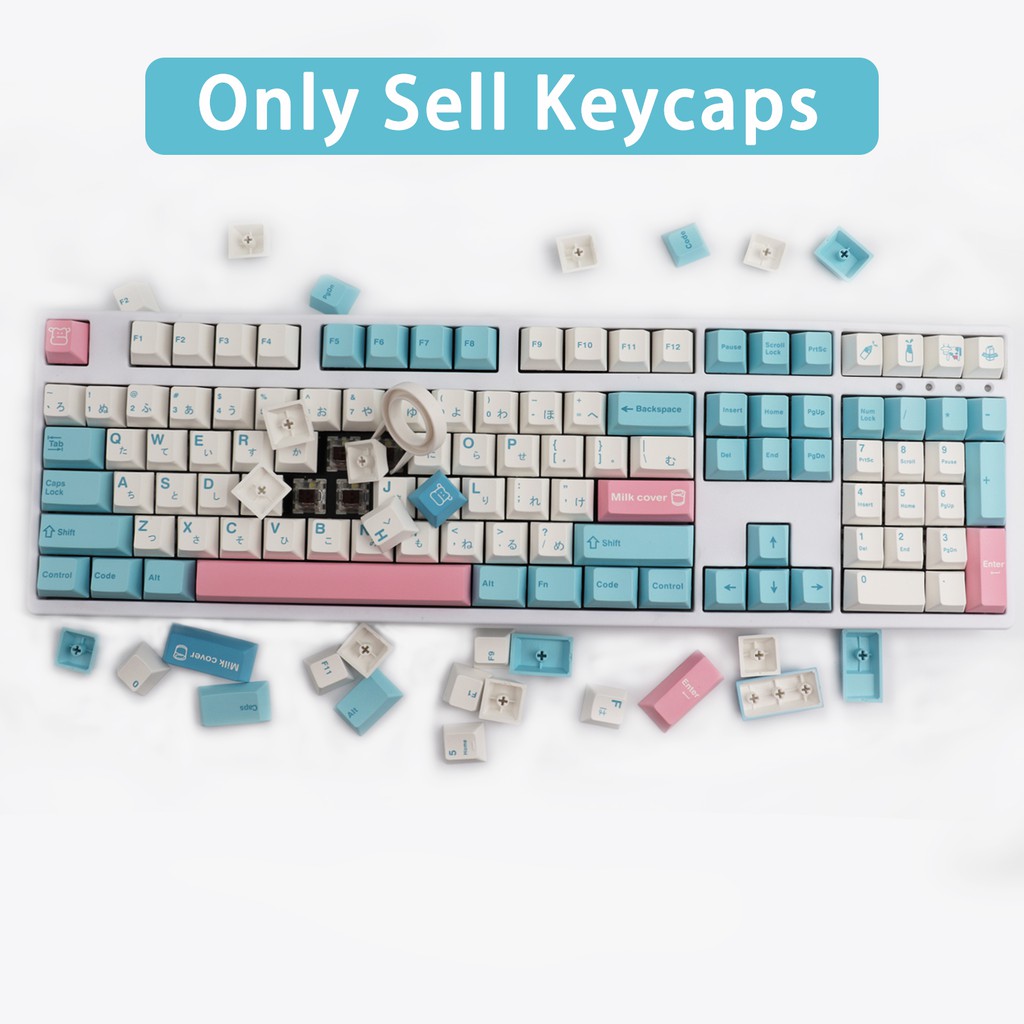 Keycaps, Topwang 142 Keycap PBT Nắp sữa thăng hoa Keycap Cherry Profile Bàn phím keycaps cho Bàn phím cơ 61/87/104/108/84/64/98/96